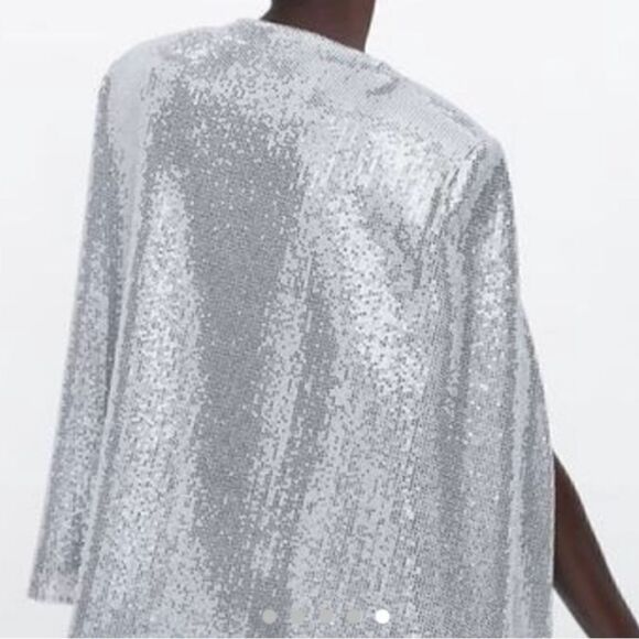 Zara sequin cape blazer - Picture 2 of 10